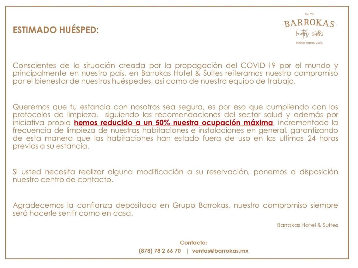 Barrokas Hotel & Suites Piedras Negras Exterior photo